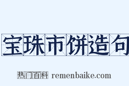 宝珠市饼造句是什么意思的图片
